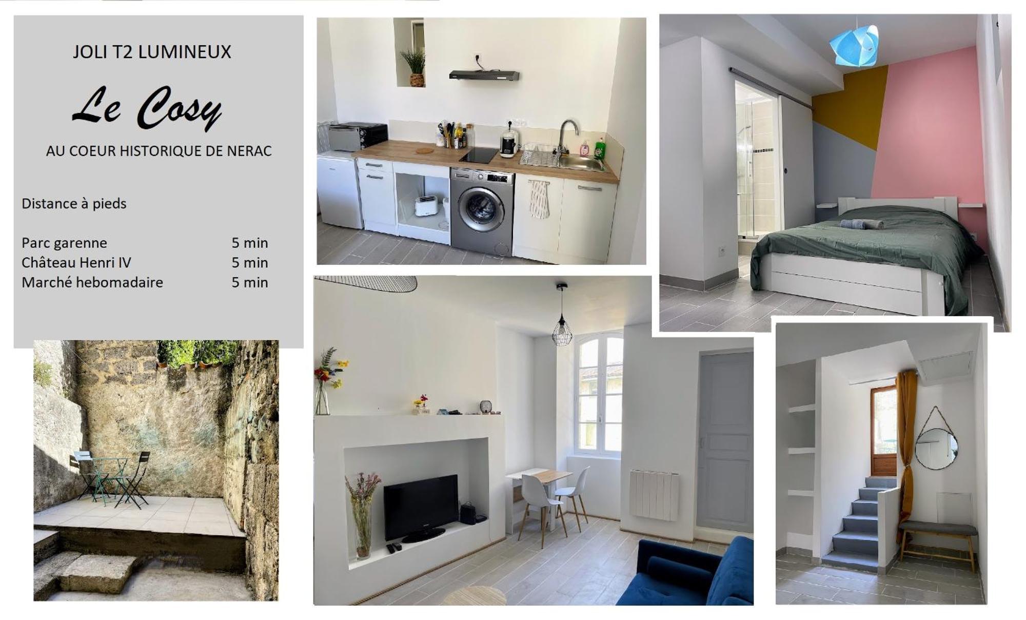 Le Cosy - T2 Avec Petite Cour Dans Centre Historique De Nerac Apartment Luaran gambar